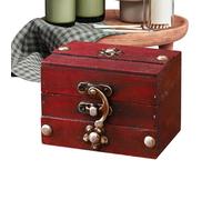 Générique Boîte à Bijoux - Coffret Organiseur Style Ancien pour Souvenirs | Vintage Grande Capacité,pour Chambre Bureau Étagère Meuble Coiffeuse Table Nuit Entrée