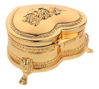 Générique Boîte à Bijoux Cœur Métal Vintage Organisateur pour Bagues Boucles Oreilles et Colliers Boîte de Rangement Décorative Chic pour Femme Cadeau Élégant