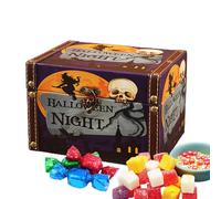 Générique Boîte À Bijoux D'Halloween | Boîte Bois Halloween Cadeau | Coffret Rangement Bonbons Verrouillable | Organiseur Bureau Décor Effrayant | Vintage Accessoire Fête Hantée Décoration Maison
