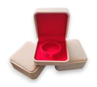 Générique Boîte à Bijoux, écrin pour Bracelet, en Feutrine Beige, Modèle Luxe (Beige)