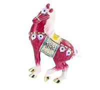 Générique Boîte à bijoux en forme de cheval peint, étui à bibelots en alliage de zinc, rangement décoratif compact pour présentation de commode et décoration de souvenirs