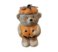 Générique Boîte à Biscuit en Céramique, Grand Bocal de Conservation pour Cookies Bonbons ou Friandises, Mignon Cuisine Article, Bonbonnière, Bocaux Rangement Petits ours Cuisine (1, Citrouilles ours)