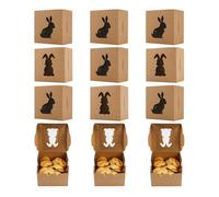 Générique Boîte à biscuits lapin de Pâques - Récipients à fenêtre, petites spécifications à fenêtre conçues pour le stockage des sucreries - Charmants supports d'emballage de desserts pour les vacan