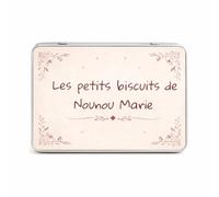 Générique Boîte à Biscuits Personnalisée - Motif Minimalise - Métal - Cadeau Original pour Mamie, Maman ou Gourmande - 20 x 13 x 5 cm (Minimalise)