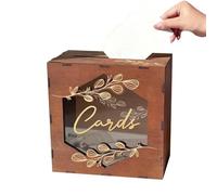 Générique Boîte À Cartes De Mariage - Décoration rustique vintage avec fenêtre en acrylique,Décorations de Réception de Mariage,Pour Fête Répétition Dîner Cérémonie Extérieur Jardin