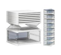 Générique Boîte à Chaussures Empilable - Organisateur de Baskets Transparent en PP Taille 46 | Rangement Antipoussière Pliable pour Entrée | Système Pro Modèle Kit Design Pro Asset Kit Pros