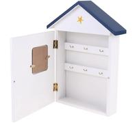 Générique Boîte à clés murale en bois forme maison avec crochets pour organiser pour usage domestique méditerranéen