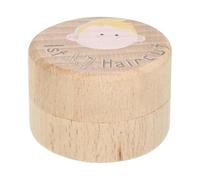 Générique Boîte à de cheveux - En bois 10 x 10 cm, conteneur de stockage de, boîte à de première coupe de cheveux pour bébés garçons filles chambre d'enfant, grands-parents, c