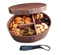 Générique Boîte à déjeuner japonaise pour adultes - Séparateur étanche avec sangle élastique - Récipients alimentaires en bois | pour la nourriture Repas Salades Sushi École Bébé Tout-petit Voyage