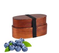 Générique Boîte À Déjeuner Pour Étudiants,Diviseur Réglable En Bois | Boîte à Déjeuner pour Élèves à Double Couche - pour Fruits Soupes Collations Légumes Sandwiches École Camping