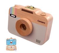 Générique Boîte à Dents d'appareil Photo en Bois,Support de Boîte de Rangement Multifonction pour Dents et Cheveux,Boîte à Dents en Bois,Boite a Dents de Lait Garcon,décorations de Collection enfanc