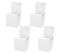 Générique Boîte à Dons Multifonctionnelle Lot de 4 Pièces en Papier Blanc Résistante Déformation, Sécurise Le Contenu pour Réunions et Fêtes