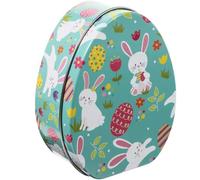 Générique Boîte à Dragées de Pâques en Fer-blanc Motif Lapin, Boîte à Bonbons et Biscuits pour Décoration Maison et Fête de Pâques Élégante