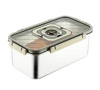 Générique Boîte à en Métal,Récipient hermétique en acier inoxydable avec couvercle et poignée,Petite Boîte À - Pour rangement support contenant coin maison aliment bagel