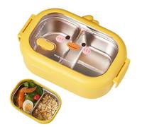 Générique Boîte à lunch de canard, récipient alimentaire de dessin animé, contenants de déjeuner en acier inoxydable avec compartiment, boîte de rangement de nourriture pour pour le camping de voyage