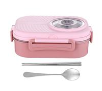 Générique Boîte À Lunch En Acier Inoxydable Pour | Conteneur Alimentaire À 3 Compartiments | Boîte Repas Étanche | Pour École Étudiants Chauffeurs Routiers Fitness Pique-niques Pêche