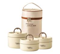 Générique Boîte À Lunch | Ensemble Étanche 3 Pièces En Acier Inoxydable + Récipients Alimentaires Isolés | Récipients À Réutilisables Pour Hommes, Femmes, Travail Scolaire, Voyage, Camping