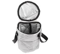 Générique Boîte à lunch isotherme argent ronde, en tissu épais, portable à la main, maintien de la température, pour étudiants et employés de bureau