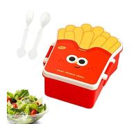 Générique Boîte à Lunch Mignonne | Amusante Portable Micro-ondable avec Couverts - Contenants Repas pour Adultes | pour Collation Salade Fruit Maison Cuisine École Bureau Voyage