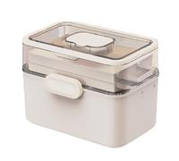 Générique Boîte à Médicaments Coffret de Secours Boîte de Stockage et Trousse Médicale Organisateur Familial avec Poignée et Verrouillage de Sécurité Adapté Po, blanc