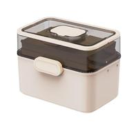 Générique Boîte à Médicaments Coffret de Secours Boîte de Stockage et Trousse Médicale Organisateur Familial avec Poignée et Verrouillage de Sécurité Adapté Po, beige