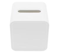 Générique Boîte à Mouchoirs Design Simple et Élégant en Plastique Blanc Carrée Facile à Nettoyer Sensation de Main Confortable, pour Salle de Bain ou Coiffeuse