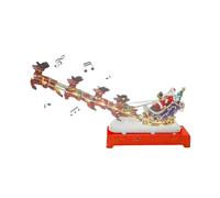 Générique Boîte à Musique de Noel - Multifonctionnelle, Père en traîneau, Décoration alimentée par Batterie, Figurine de Renne Volant | Renne en traîneau du Père Noël pour Les fêtes