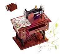 Générique Boîte à Musique Mini Machine à Coudre,Ornement Music-Box à Manivelle | Décoration Esthétique De Machine À Coudre | pour Mariage Fête Bureau Atelier Salon Chambre à Coucher