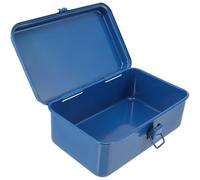 Générique Boîte à Outils en Acier Épais Bleue, Mini Format 190, Conteneur de Rangement D'outils Multifonction pour Voiture et Atelier, Organiseur Portable pour Mécanicien et Bricolage