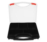 Générique Boîte à Outils Portable Couvercle Transparent en Polypropylène avec Compartiments Multiples Poignée Intégrée, Organisateur de Visserie et Petit Rangement pour Boulons, Clous