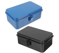 Générique Boîte à Outils Rangement Verrouillable en Fer Renforcé, Lot de 2