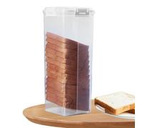 Générique Boite A Pain De Mie Hermétique Transparent - 14x34 Cm Boîte De Rangement Pour Pain Avec Tiroir & Couvercle | Résistant À L'humidité | Récipient À Pains Pour Biscuits, Bagels, Beignets