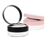 Générique Boîte à Poudre Multi-fonction 20g Portable de Voyage en Plastique avec Miroir et Houppette, Coffret Maquillage 2pcs pour Makeups et Déplacements