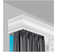 Générique Boîte à Rideaux Plafonnière en Aluminium avec Double Rail Coulissant, 100-800 cm Solution Tout-en-Un pour Séparateur de Pièce et Fenêtres Baies Vitrées(Mur Blanc,480cm)