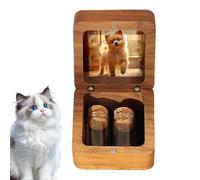 Générique Boîte à Souvenirs pour Poils d'animaux,Coffret Commémoratif pour Dents et Poils de Chien - Contenant De Sympathie avec Bouteille en Verre pour Cendres Plumes De Lapin Perroquet Hamster
