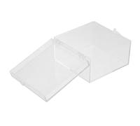 Générique Boîte à Spécimens Carrée en Plastique Blanc, Vitrine Transparente