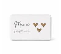 Générique Boîte à Sucre Mamie Personnalisée 18x11x5 cm - Boîte à Biscuits Métal Léopard avec Prénoms - Cadeau Fête des Mamies 2026 - Boîte Souvenir Mamie Originale