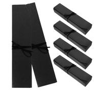 Générique Boîte à Truffes 6 Compartiments Noire 24 X 5,5 X 3,5 Cm - Coffret Présent Élégant en Carton Rigide pour Conditionnement Chocolat, Boîte à Bonbons Vide, Emballage Portable