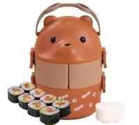 Générique Boîte alimentaire empilable, conteneurs de boîte à déjeuner | Boîte alimentaire double couche anti-fuite pour ours à lunettes | Récipient isolé empilable, boîte à collation Portable, récip