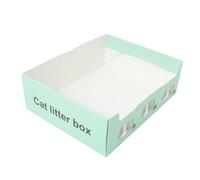 Générique Boîte Bac à Litière pour Chat Bacs à Litière pour Chat Papier Light Green