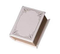 Générique Boîte Bijoux Style Livre - Coffret Décoratif Vintage en Forme D’ouvrage pour Rangement Précieux | Emballage Cadeau Élégant Fiançailles Demande Mariage Anniversaire Voyage