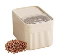 Générique Boite Croquette Chien Hermetique, Boîte à Croquettes pour Chien, Boîte de Conservation de Nourriture pour Animaux, Seau à Friandises avec Verre Doseur pour Céréales, Farine, Haricots