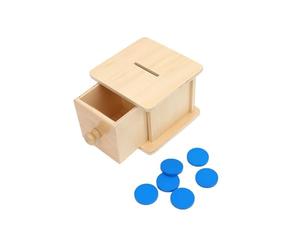 Générique Boîte d’Encastrement avec Jetons et Tiroir - Développement de la Motricité Fine et de la Coordination - Jouet Éducatif Montessori dès 12 Mois