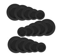 Générique Boîte De 15 Pièces Bouchon de Prise Pot d'argent Clair pièce de Monnaie étain butée Caoutchouc boîte à épargne Bouchon Noir d'insertion de Bocal Black