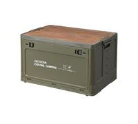Générique Boîte de Camping Pliable Caisse de Rangement avec Couvercle 30L Plastique Empilable Grande Bac de Rangement pour Camping, Coffre de Voiture, Robuste et