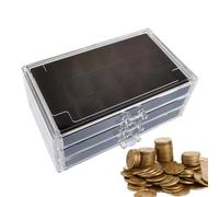 Générique Boîte de Collection de Roches, Rangement en et Étui de Voyage avec 54 Compartiments, Boîte de Collection de Roches en Acrylique Transparent À 3 Couches, Sauvegardez, Organisateur de Bijoux