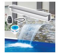 Générique Boîte de déversoir encastrée en Acier Inoxydable pour Cascade - Kit de Fontaine de qualité Commerciale pour aménagements Aquatiques extérieurs, patios, Jardins et bassins à carpes koï