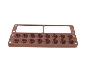 Générique Boîte de Pigments Aquarelle en Bois de Noyer Café, Palette de Peinture Portable pour Art, Rangement Pratique, Protège les Pigments de Séchage