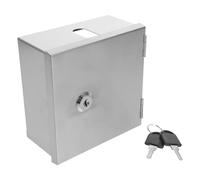 Générique Boîte de Protection en Acier Inoxydable 86 Type, Étanche et Résistante aux Chocs, Couvercle pour Prise Électrique Extérieure, Usage en Bâtiments Commerciaux et Jardin, 120×120 Mm
