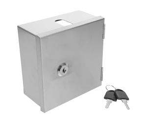 Générique Boîte de Protection en Acier Inoxydable 86 Type, Étanche et Résistante aux Chocs, Couvercle pour Prise Électrique Extérieure, Usage en Bâtiments Commerciaux et Jardin, 120×120 Mm
